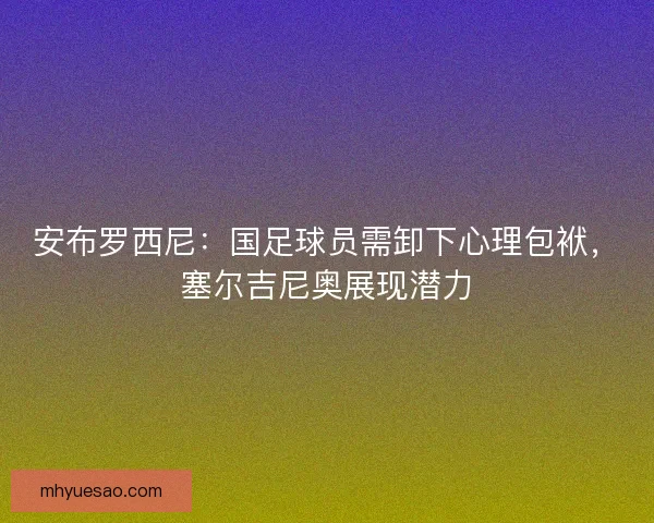 安布罗西尼：国足球员需卸下心理包袱，塞尔吉尼奥展现潜力