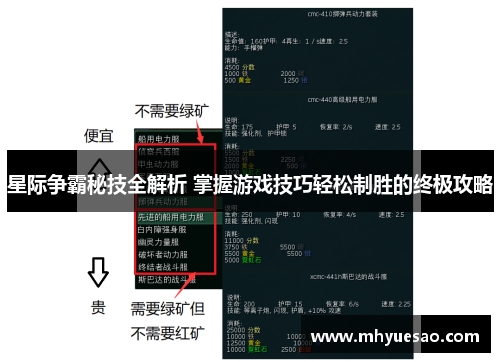 星际争霸秘技全解析 掌握游戏技巧轻松制胜的终极攻略